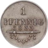 Reverse 1 Pfennig 1833