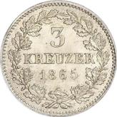 Reverse 3 Kreuzer 1865