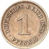 Obverse 1 Pfennig 1873 D