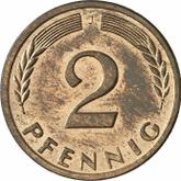 Obverse 2 Pfennig 1962 J