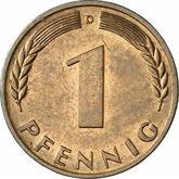 Obverse 1 Pfennig 1967 D