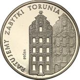Reverse 5000 Zlotych 1989 MW ET Pattern Save the Monuments of Torun