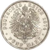 Reverse 5 Mark 1874 A Prussia