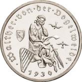 Reverse 3 Reichsmark 1930 E Vogelweide