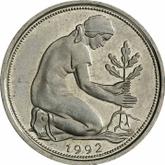 Reverse 50 Pfennig 1992 D
