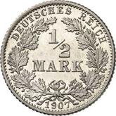 Obverse 1/2 Mark 1907 G