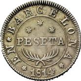 Reverse 1 Peseta 1814