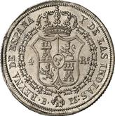 Reverse 4 Reales 1836 B PS