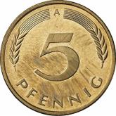 Obverse 5 Pfennig 1998 A