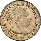 Obverse 1/2 Céntimo de escudo 1867 OM