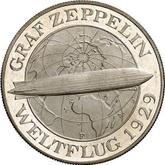 Reverse 5 Reichsmark 1930 F Zeppelin