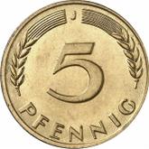 Obverse 5 Pfennig 1968 J