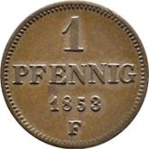 Reverse 1 Pfennig 1853 F