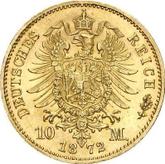 Reverse 10 Mark 1872 E Saxony