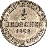 Reverse 1/2 Groschen 1858
