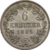 Reverse 6 Kreuzer 1865