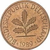 Reverse 2 Pfennig 1989 J