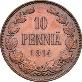 Reverse 10 Pennia 1914