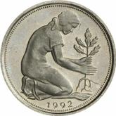 Reverse 50 Pfennig 1992 A