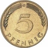 Obverse 5 Pfennig 1969 G