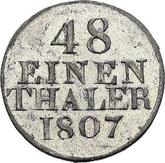 Reverse 1/48 Thaler 1807 H