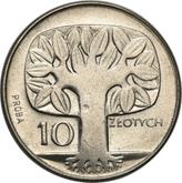 Reverse 10 Zlotych 1964 Pattern Tree