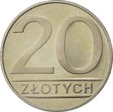 Reverse 20 Zlotych 1988 MW
