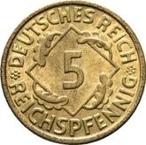 Obverse 5 Reichspfennig 1936 J