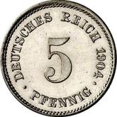 Obverse 5 Pfennig 1904 E