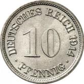 Obverse 10 Pfennig 1914 F