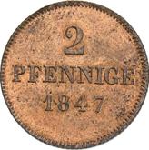 Reverse 2 Pfennig 1847