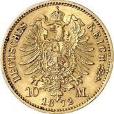 Reverse 10 Mark 1872 C Prussia