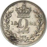 Reverse Twopence 1822 Maundy