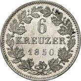 Reverse 6 Kreuzer 1850