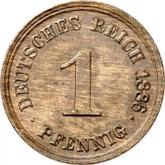 Obverse 1 Pfennig 1886 D
