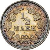 Obverse 1/2 Mark 1909 J
