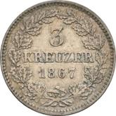 Reverse 3 Kreuzer 1867
