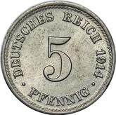 Obverse 5 Pfennig 1914 D