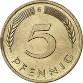 Obverse 5 Pfennig 1981 G