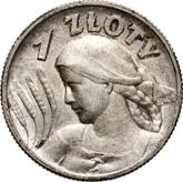 Reverse 1 Zloty 1925 A woman with ears of corn