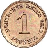 Obverse 1 Pfennig 1890 D