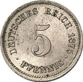 Obverse 5 Pfennig 1875 D