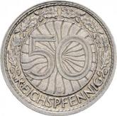 Reverse 50 Reichspfennig 1931 G