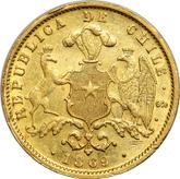 Reverse 10 Pesos 1869 So