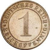 Obverse 1 Reichspfennig 1935 G