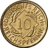 Obverse 10 Reichspfennig 1932 E