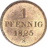 Reverse 1 Pfennig 1825 S