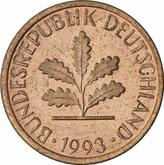 Reverse 1 Pfennig 1993 A