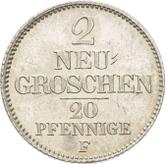 Reverse 2 Neu Groschen 1850 F