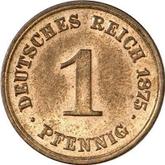 Obverse 1 Pfennig 1875 C